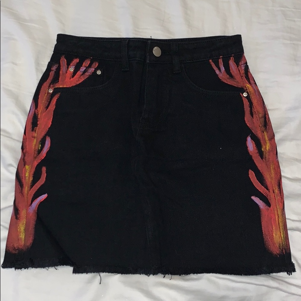 Adika Crimson Denim skirt